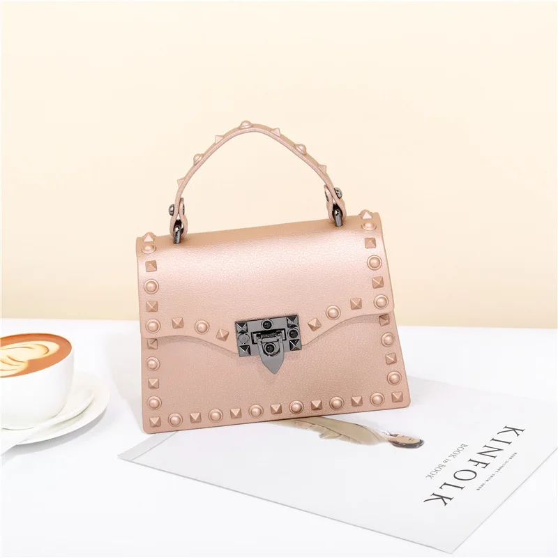 Шипованная Сумка сумка на плечо 2018 Корейская новая женская матовая желеобразная