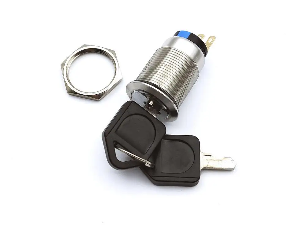 1 Набор 19 мм кнопочный переключатель кнопки блокировки плоский круглый