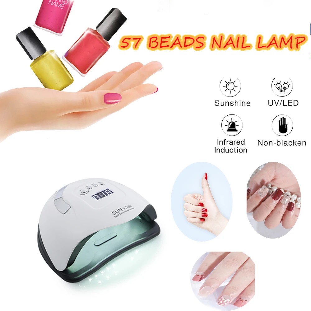 2020 New Models SUN X7 MAX 114W 57-Bead UV LED Lamp Four-Speed Comfortable Warm And Fast Drying Curing Nail Manicure Dryer | Красота и