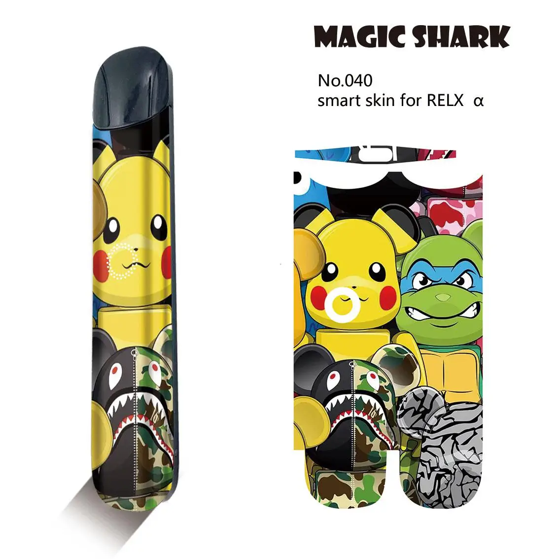 Magic Shark Sexy Lady Earth Flamingo Pikachu цельная пленка E наклейка на сигарету чехол для Relx Alpha a |