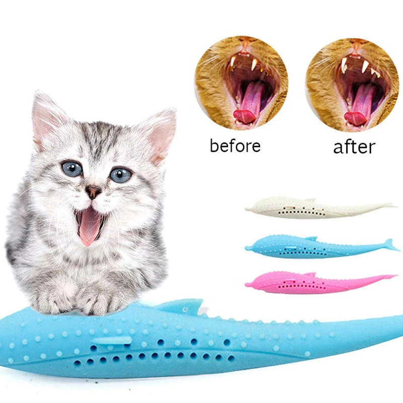 Кошачьи Зубы шлифовальные игрушки для кошек Catnip Fish Pet Kitten жевательная игрушка