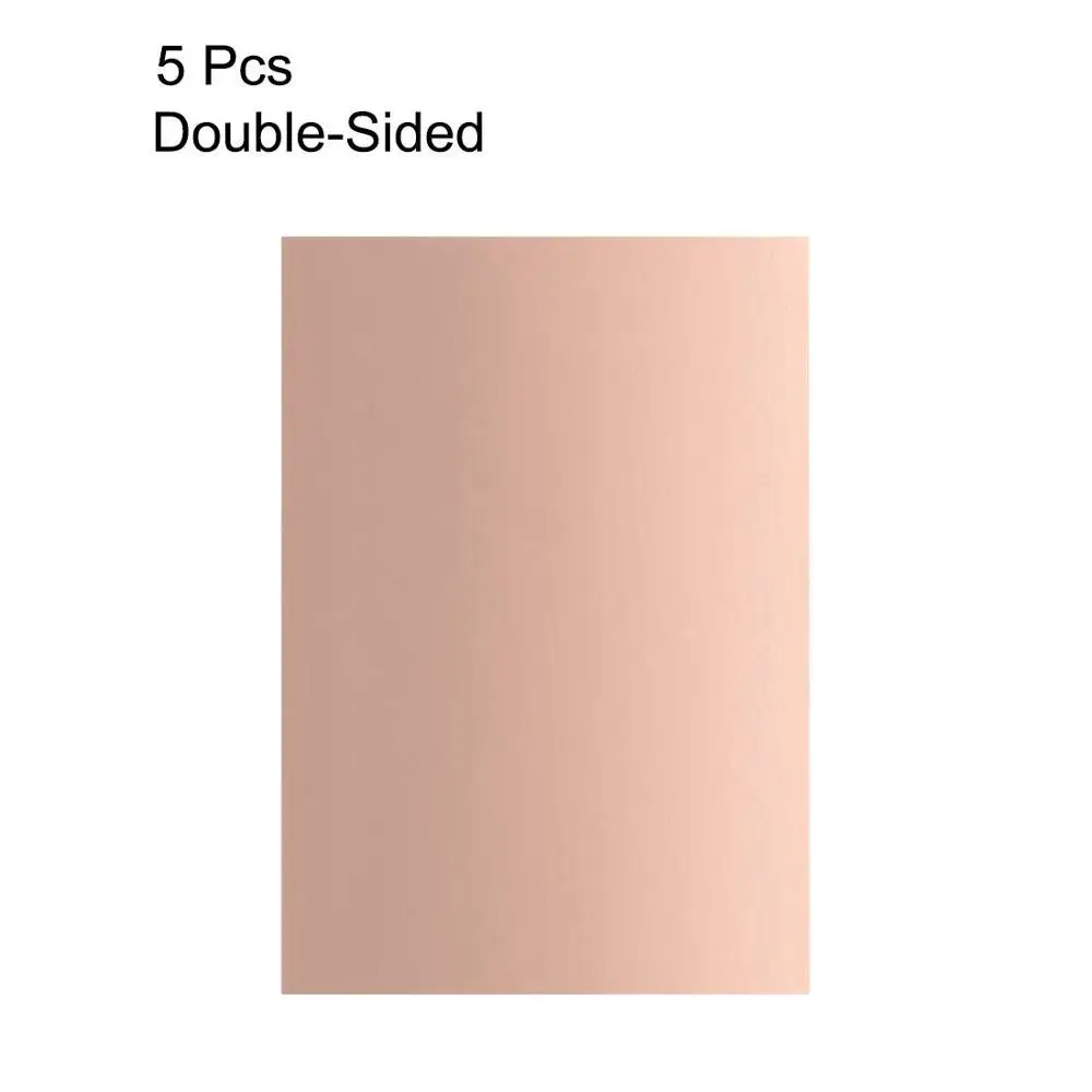 Печатная плата с двусторонним медным покрытием 100x70 мм 5 шт. печатная FR4 толщиной 1