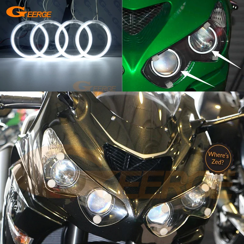 Для Kawasaki NINJA ZX14R ZZR1400 2012 2018 отличный ультра яркий CCFL ангельские глазки Halo комплект