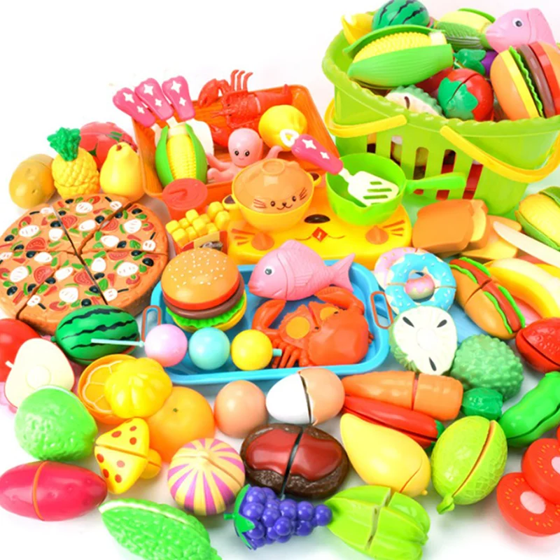 Режущие фрукты и овощи, ролевые игры, Детские кухонные игрушки, имитация фруктов и овощей, костюм для обучения, Обучающие подарки