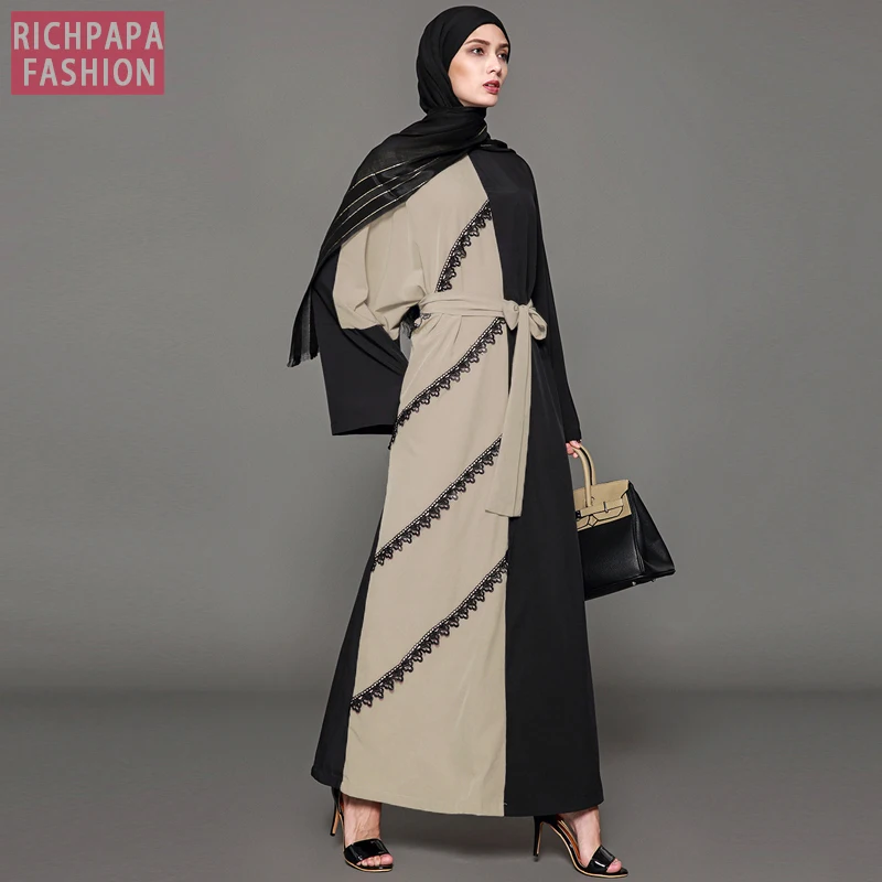 Открытое кимоно абая из Дубая Бангладеш исламский хиджаб мусульманское платье