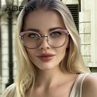 Женские очки для зрения по рецепту AOFLY, синие светильник защитные очки в оправе кошачий глаз с линзами со степенью защиты уф400, лето 2019
