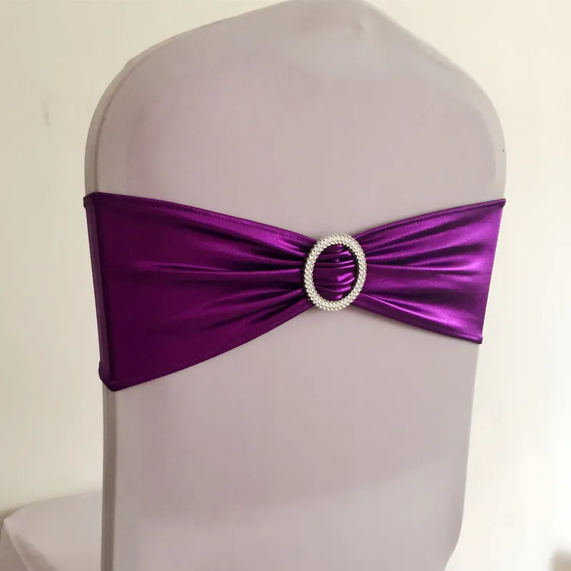 WedFavor 100 шт. бронзовые эластичные ленты для стула с бантом металлик золото лайкра