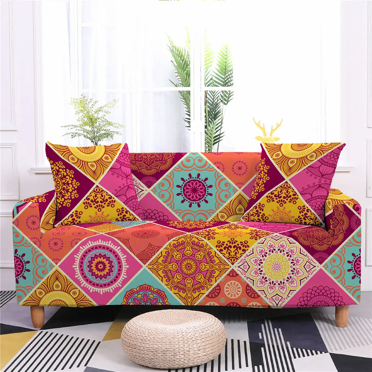 Чехлы для диванов с узором мандалы богемные чехлы мебель гостиной защитное