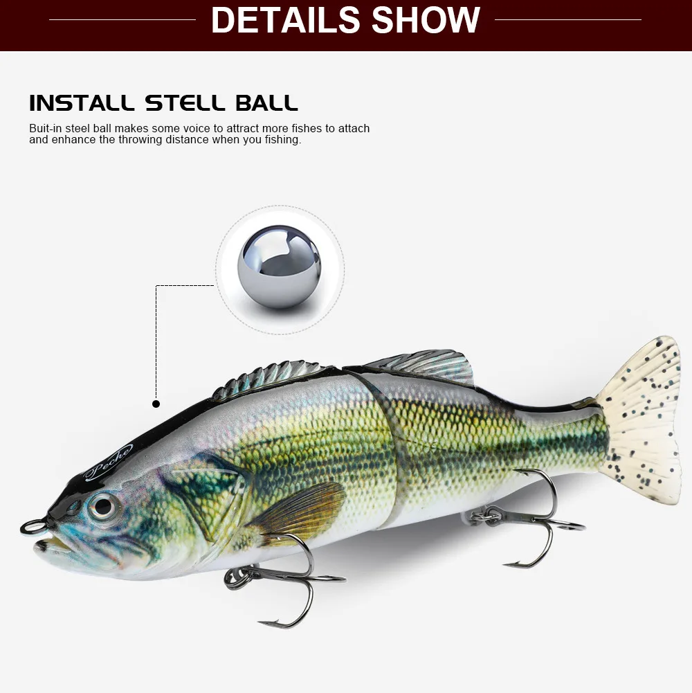 

1pcs 170mm/87g Sinking Wobblers Fishing Lures Jointed Crankbait Swimbait 8 Segment Hard Artificial Bait For Fishing Tackle Lure