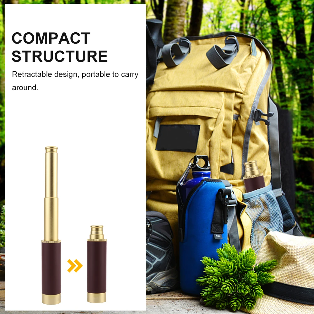 

25X Single-tube Spotting Scope HD 30mm Lens Monocular Telescope with Leather Storage Bag for Concert Sports Event Camping Hiking