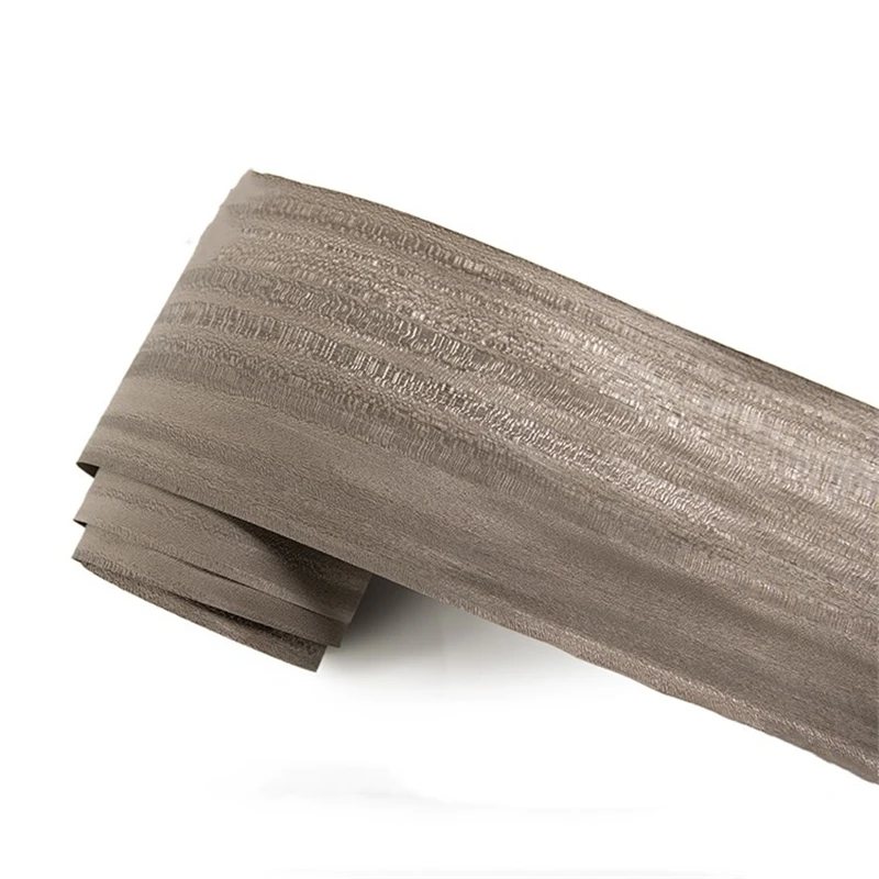 2x Natural Genuine Dyed Lace Wood Veneer Platano for Furniture about 15cm x 2.5m 0.5mm thick Dark Gray