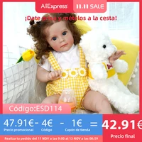 adfo reborn baby doll 22 inches maggi girl realistic vinyl silicone alive toddler hair rooted lol christmas gift for girls