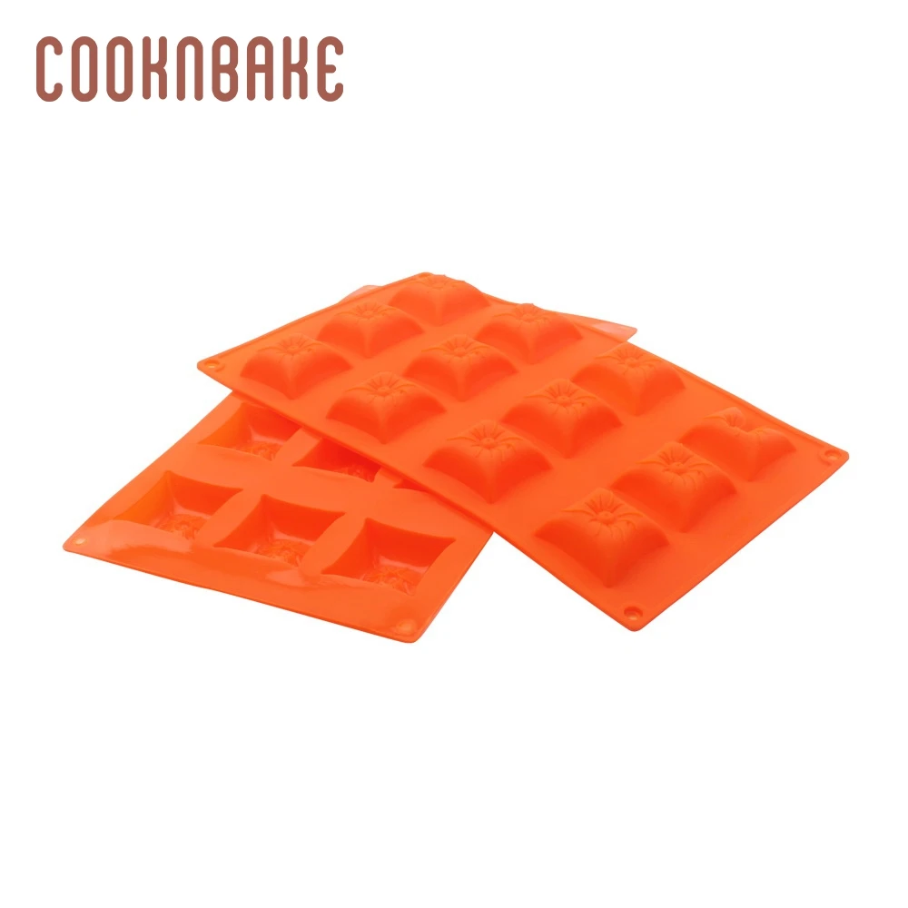 COOKNBAKE square silicone mold for candy chocolate pillow shape jelly cake decoration form 12 cavity ice cube craft gypsum mould | Дом и сад