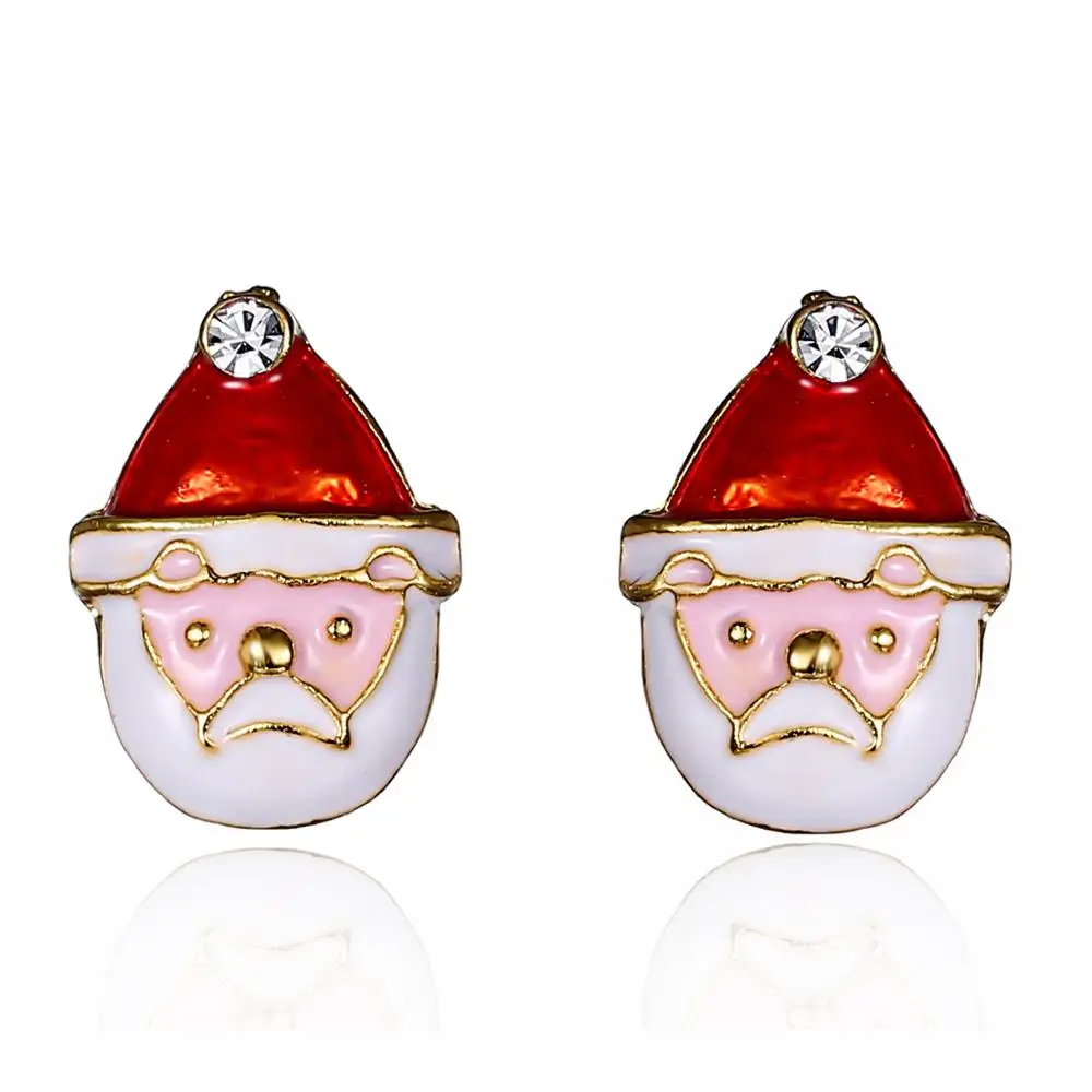 Рождественские серьги Колокольчик для елки костыль бант круг голова Санта