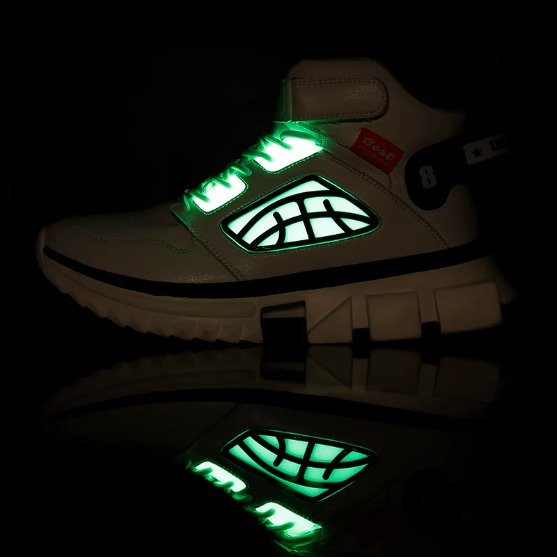 Мужская баскетбольная обувь с высоким верхом новая кожаная для осени и зимы