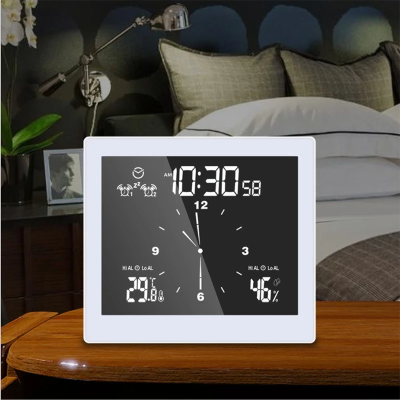 

Waterproof Digital Bathroom Wall Clock Temperature Humidity Countdown Time Function Wash Shower HangingClock Timer