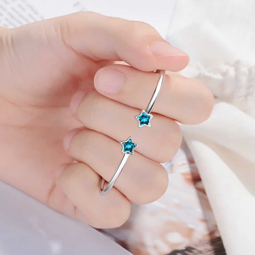 

Wangaiyao azure galaxy five-pointed star bracelet star opening blue net red hipster bracelet jewelry