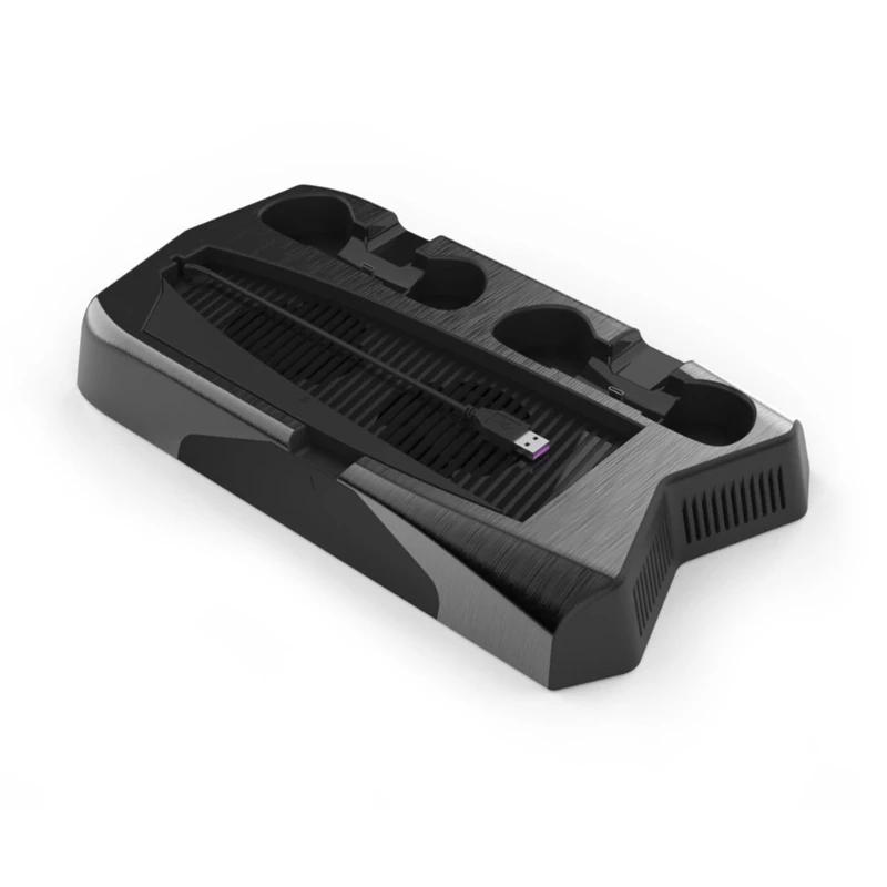 

Зарядная подставка для PS5 DE/UHD 3 в 1, док-станция для зарядного устройства, база для хранения дисков с многофункциональным охлаждающим вентиля...