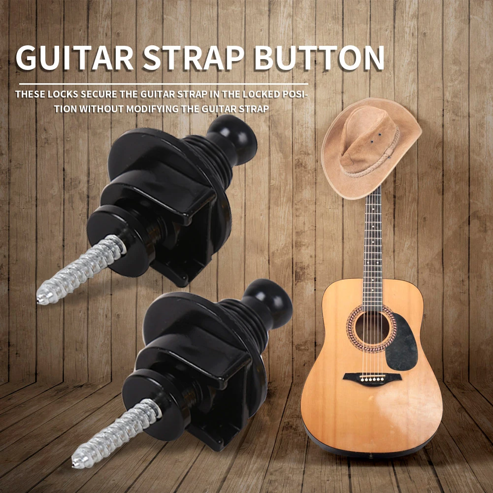 2 stücke elektrische gitarre strap pins lock taste anti slip gürtel schlösser nägel musical instruments zubehör für bass