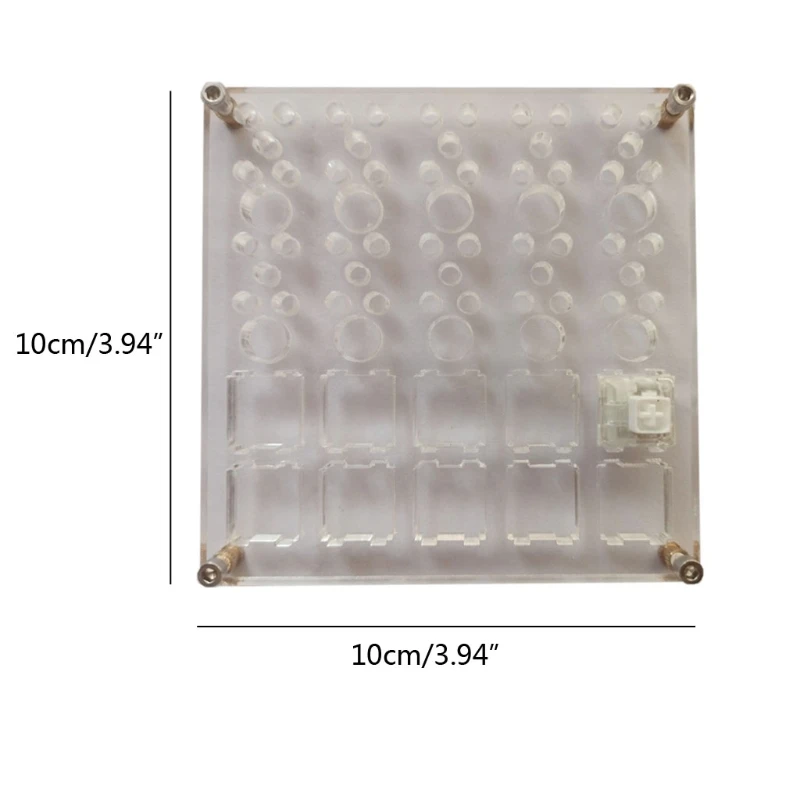 

2 in 1 Board for Lubricate Switch Mechanical Keyboard Switch Tester Base DIY Tool Double Layer Acrylic Lube Modding