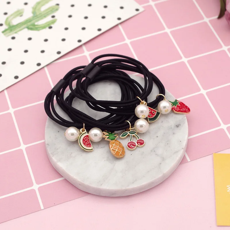 Милый женский эластичный аксессуар для волос с фруктами девочек повязка