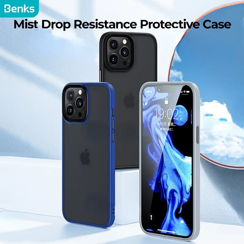 

Матовый чехол Benks для iPhone 12 13 Mini Pro Max, ПК + ТПУ, противоударный грязеотталкивающий чехол-накладка, Защитные Чехлы