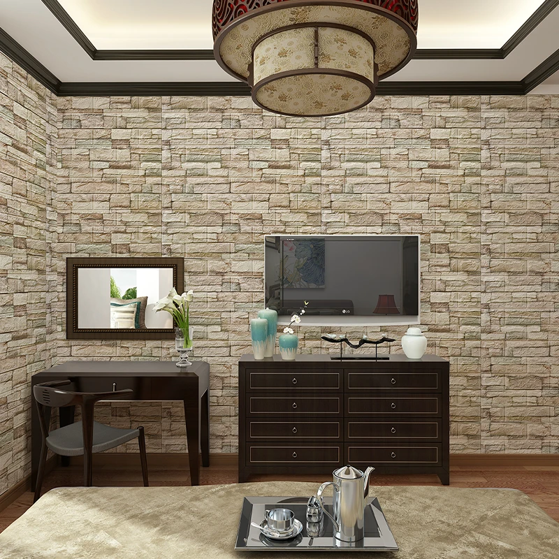 3d wall stickers diy brick stone pattern self adhesive waterproof 3d wall stickers kitchen backsplash bathroom wall tile paper free global shipping