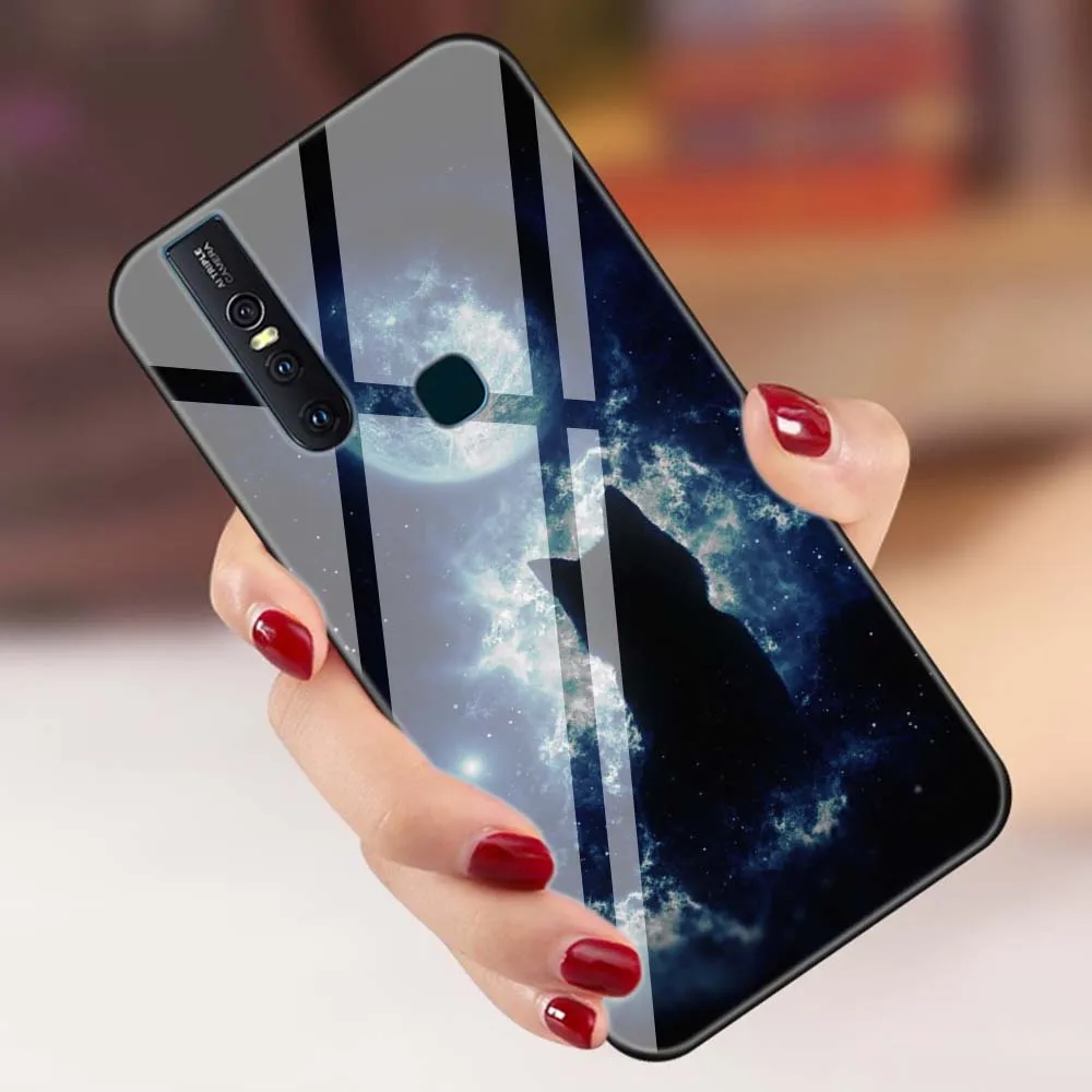 Чехол из закаленного стекла для Vivo V9 V15 Y15 Y17 Y85 Y89 Y91 Y91C Y93 Y95 | Мобильные телефоны и