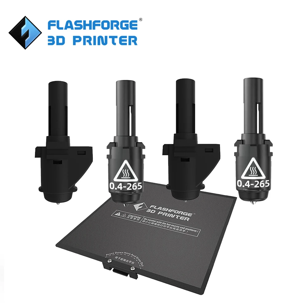 

Flashforge 265â„ƒ 0.4mm 0.3mm Nozzle Assembly High Temp for Adventurer 3 3C Lite Built Plate Upgrade 3D Printer Part Accessories