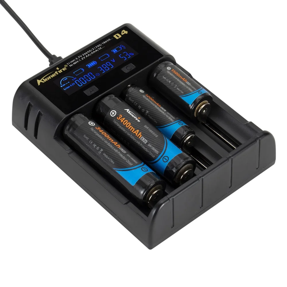 Умное зарядное устройство Alonefire D4 с ЖК-дисплеем и USB-портами | Лампы освещение