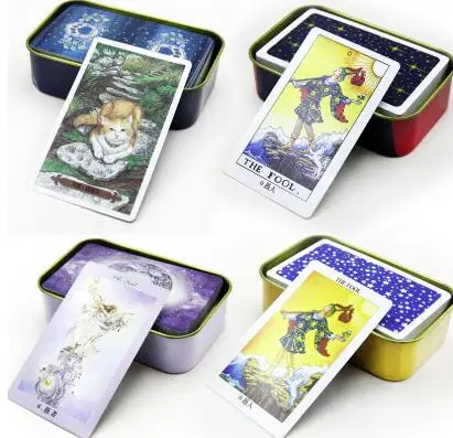 6 видов опций металлическая коробка настольная игра карты Таро 78 шт./компл. в