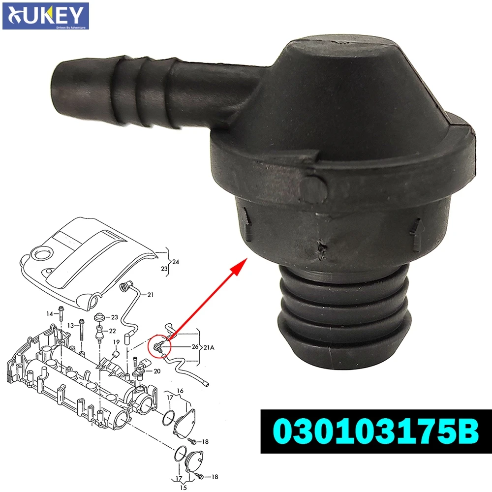 

For Seat Toledo Altea Xl 5p Cordoba Ibiza 6L 6j 6P Leon MK2 1p Engine Breather Hose One Way Valve 030103175B