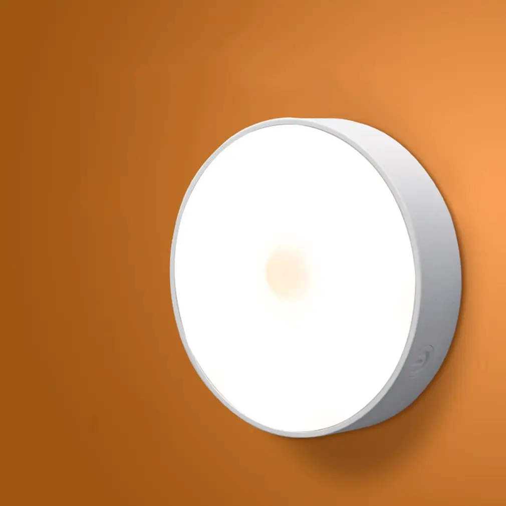 

LED PIR Motion Sensor Night Light White Auto On/Off for Bedroom Stairs Cabinet Wireless USB Rechargeable Wall Lamp