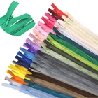 Молнии нейлоновые Невидимые, 6-24 дюйма (15-60 см), 25 цветов, 10 шт.