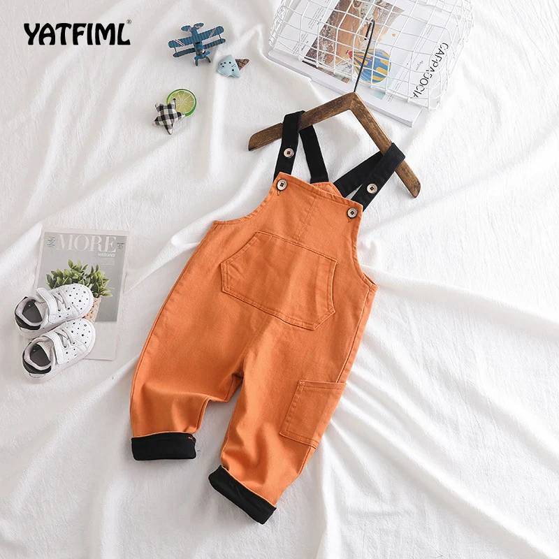 YATFIML/Модный трикотажный комбинезон для маленьких мальчиков и девочек, штаны, Мягкий комбинезон для малышей, подтяжки, яркие цвета, Комбинезоны для маленьких девочек и мальчиков