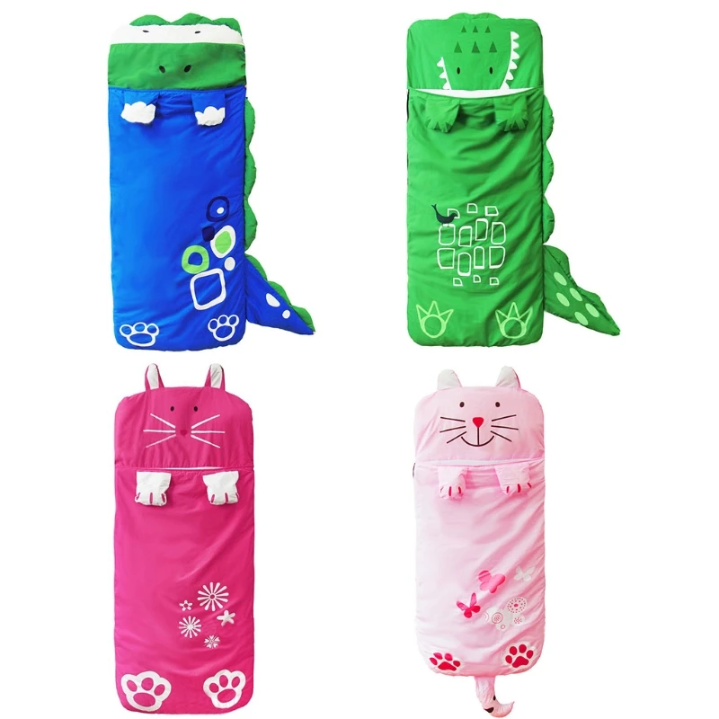 Детский спальный мешок с мультяшными животными, детское одеяло с защитой от ударов, 140x60 см U7EE