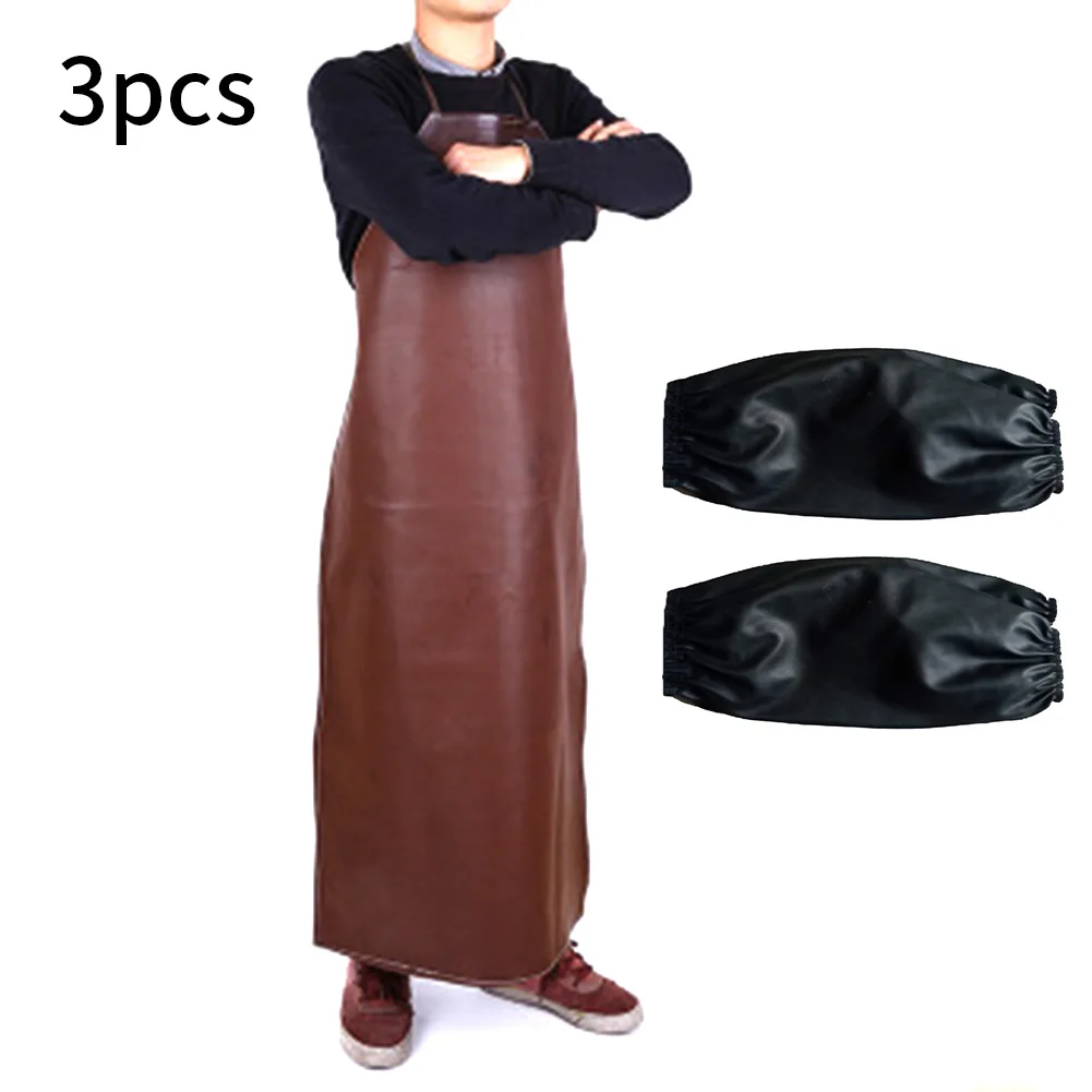 

Leather Welding Apron Equipment 97cm65CM Safety Workwear Waterproof Durable