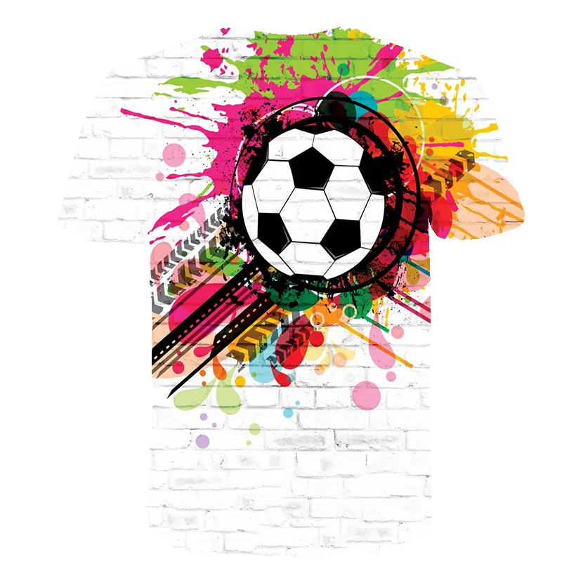 

New Kids T Shirt Boys And Girls T-Shirt 3D HD Print Football Pattern Quick dry Short Sleeve O-Neck Children Summer Tops Tee 14Y