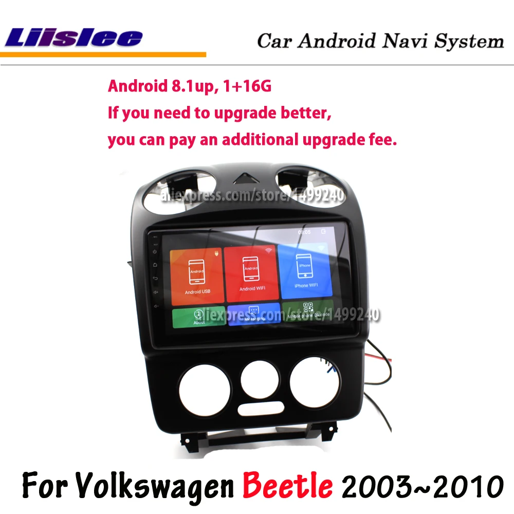 Liislee Android 8,1 up для Volkswagen Beetle 2003~ 2010 стерео Carplay экран без dvd-плеера карта gps навигация Мультимедийная система