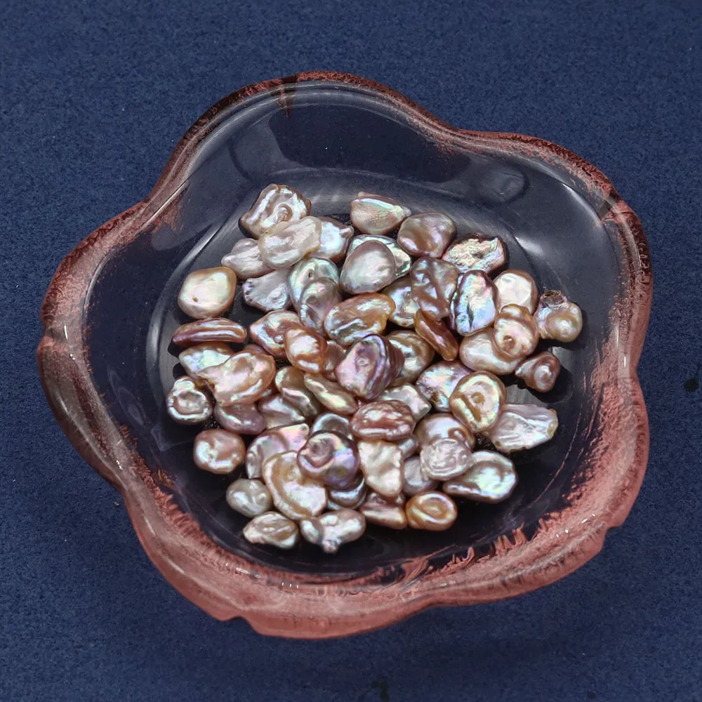 

10pcs Petal Shape Natural Freshwater Pearls Beads No Hole Beads for Necklace Bracelet Accessories Jewelry Making Size 8-10mm