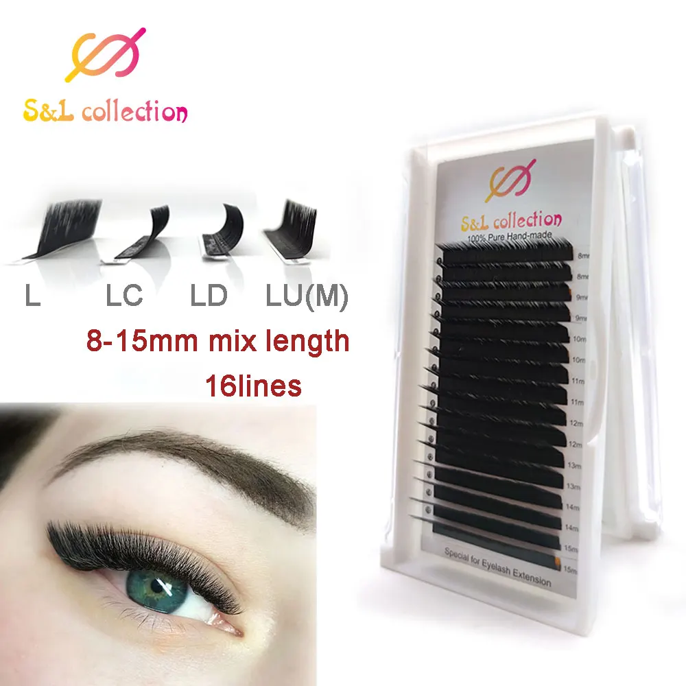 L // LC/LD/M curl Mix L Lash, L Eyelash, L Curl Eyelash Extension,    8-15 ,