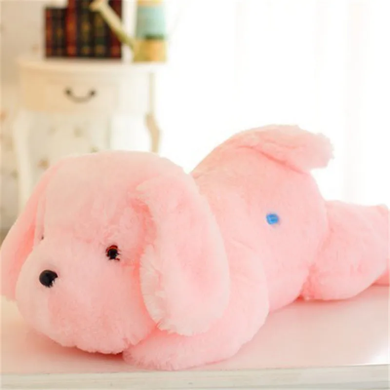 Kawaii плюшевая собака светящаяся подушка в виде щенка световой милый мягкий