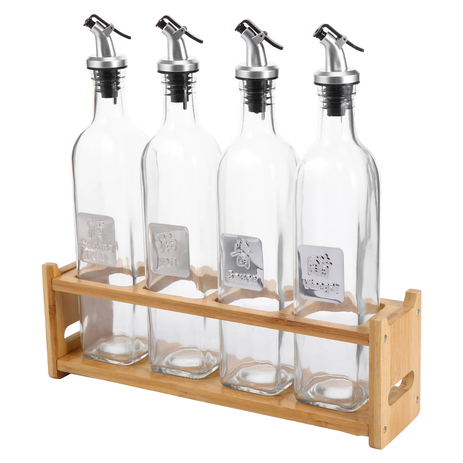 

5pcs Kitchen Oil Pot Vinegar Soy Sauce Seasoning Bottle Storage Container