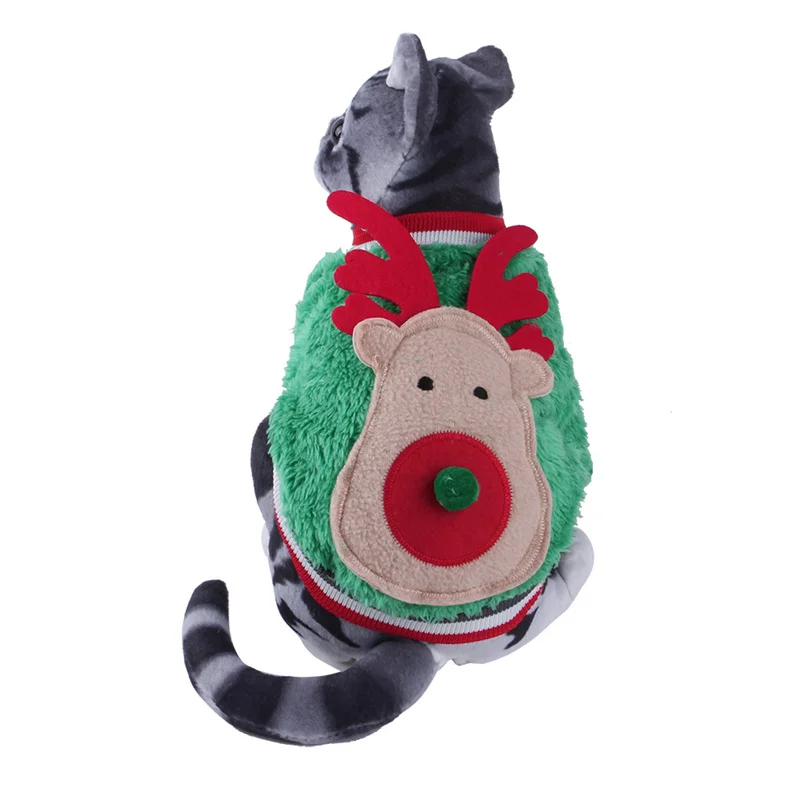 

Winter Warm Hoodies Cat For Small Medium Large Dogs Soft Fleece Jumpsuit Coat Christmas Sweater Costume Clothes Accessories