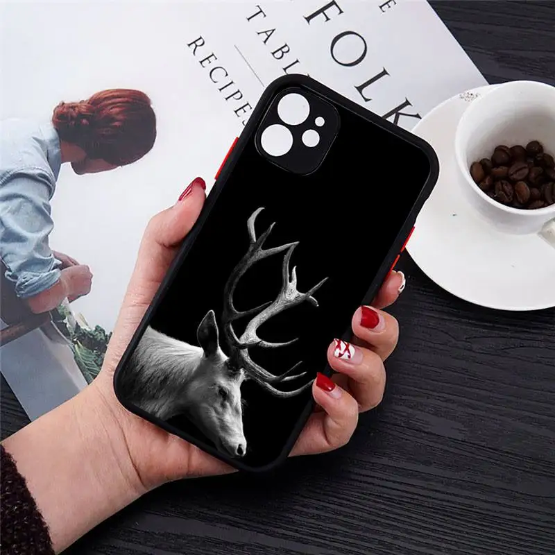 

animal elephant tiger deer Phone Case Matte Transparent for iPhone 7 8 11 12 s mini pro X XS XR MAX Plus cover funda