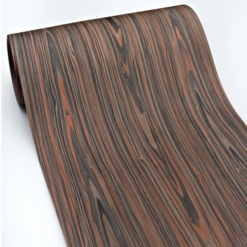 Length: 2.5Meters Thickness:0.3mm Width: 55cm Technological Bark Black Cedar Veneer Solid Wood Skin