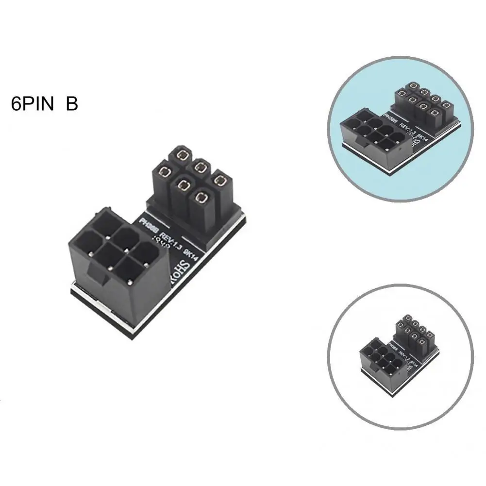 

Sturdy Useful Graphics Card Power Supply Connector Easy Installation Power Jack Connector Compact for PC