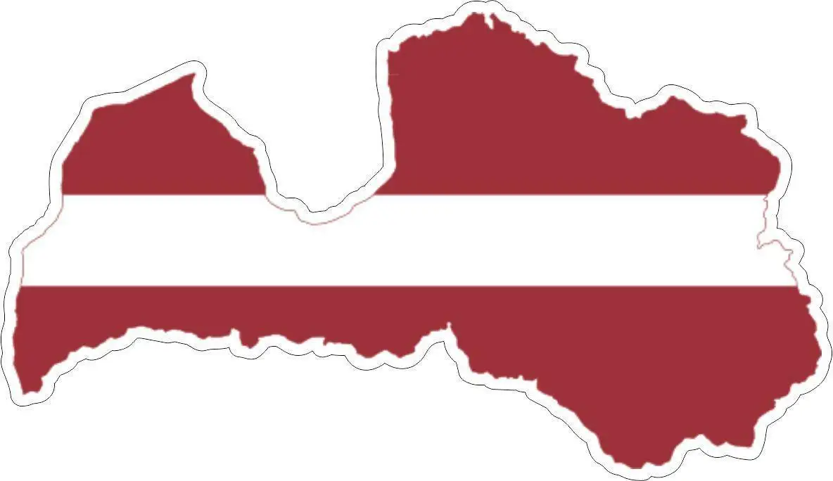 

Sticker Car Moto Map Flag Vinyl Outside Wall Decal Macbbook Latvia