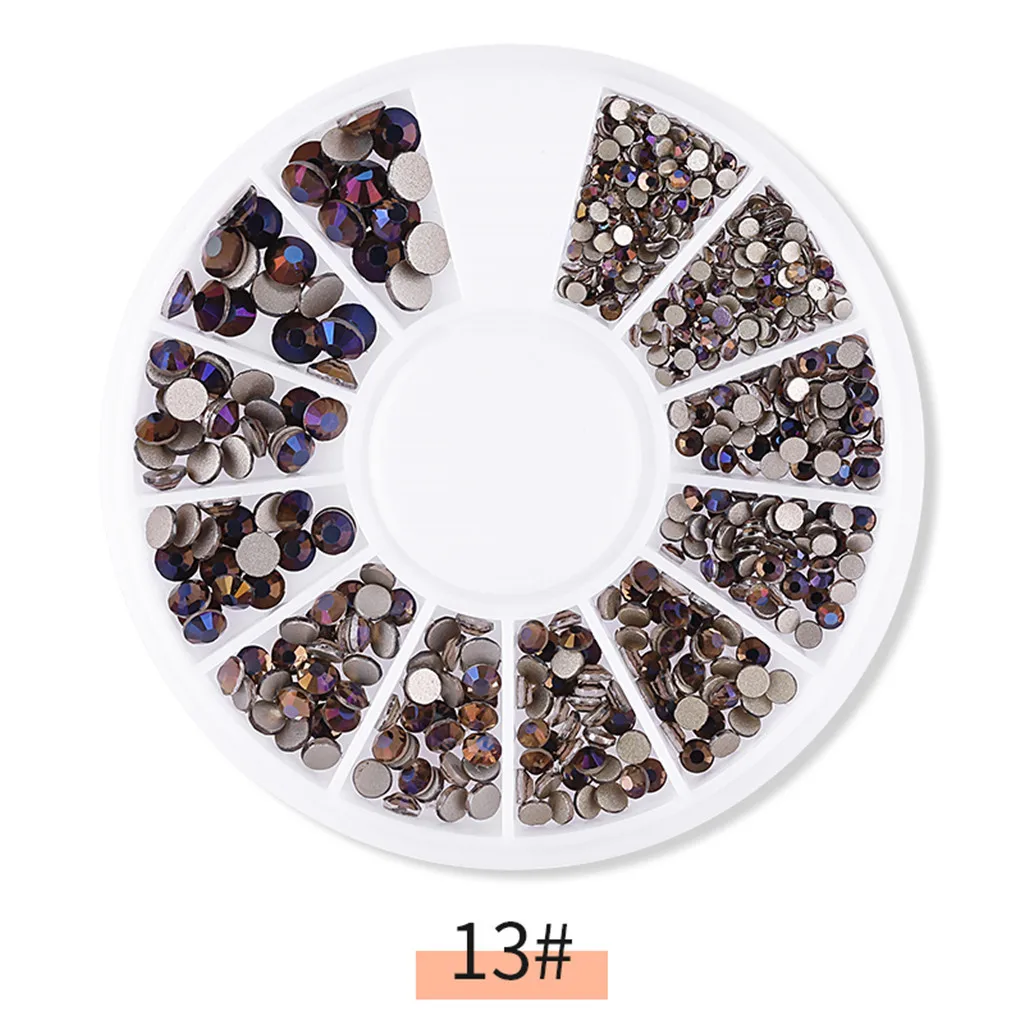 DIY украшения для дизайна ногтей новый диск 12 сетки с плоским дном алмазные