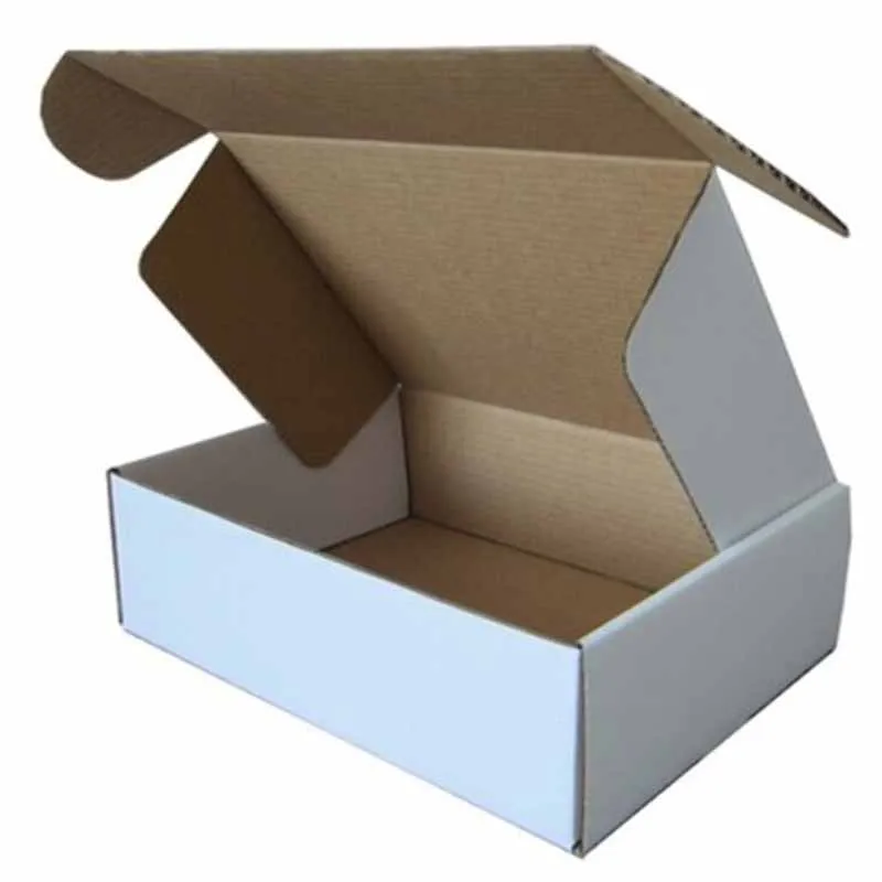 

10pc Gift Box Large White Paper Brown Cardboard Jewelry Packaging Box For Shipping Corrugated Box Thickened Paper Postal Box